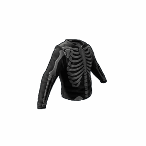 Skeleton Costume Burlap Shirt