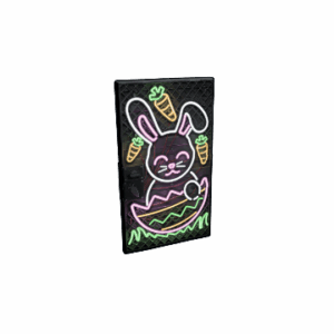 Neon Easter Bunny Door