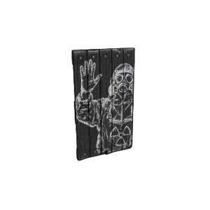 Chalk Menace Wood Door