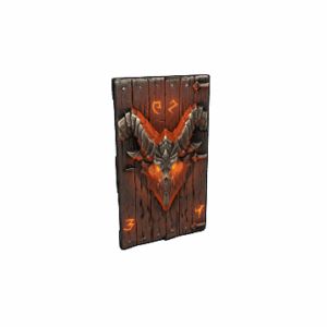 Molten Visage Wood Door
